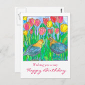 ウイルチューリップガーデンハッピーバースデー ポストカード (正面/裏面)