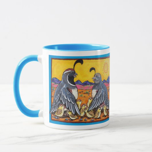 ウイルファミリーベビーチクスサウスウエストモーニングサンライズ マグカップ (左)