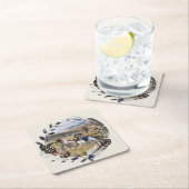 ウイル狩りとブリタニースパニエル犬，アート スクエアペーパーコースター (インサイチュ)