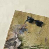 ウイル狩りとブリタニースパニエル犬，アート ビーチタオル (インサイチュ)