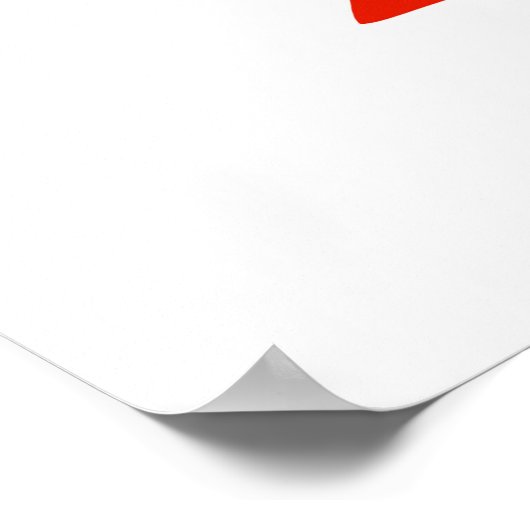 ウインガエレガントラス付きの女性シルエットレッドドレス ポスター (角)