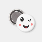 ウインキング顔かわいい マグネット (正面/裏面)