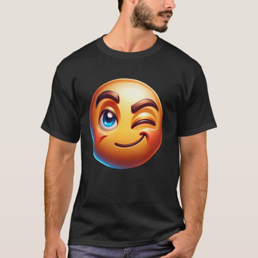 ウインキング顔Nsfw式グラフィック Tシャツ (正面)