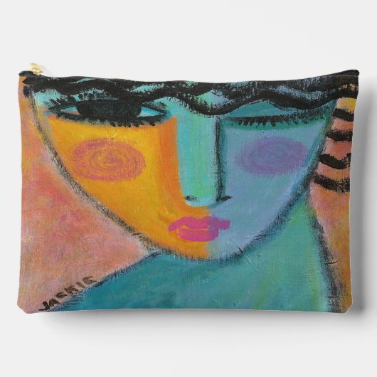 ウインクオリジナル抽象芸術アート アクセサリーポーチ (正面)