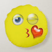 ウインクキス絵文字 ラウンドクッション (裏面)