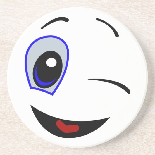 ウインクスマイリーフェイス コースター (正面)