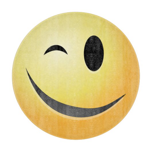 ウインク顔 カッティングボード (正面)