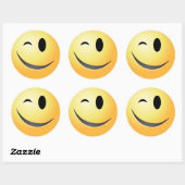 ウインク顔 ラウンドシール (シート)