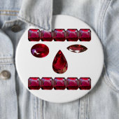 ウインク 赤い宝石ボタン 缶バッジ (インサイチュ)