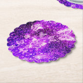 ウイングお洒落：紫色の蝶の火照コースター ペーパーコースター (アングル)