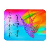 ウイングカラフルバードマグネットを広げる マグネット (横)