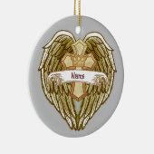 ウイングスクラウンクリスチャンクロスオーナメント セラミックオーナメント (右)