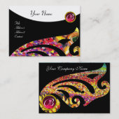 ウイングスタイリッシュ2モノグラム，赤ルビー，明るい赤紫色 名刺 (正面/裏面)