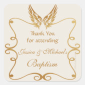 ウイングステッカー付きゴールデンフレーム スクエアシール (正面)