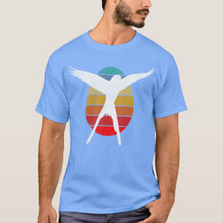 ウイングスパンバードエッグウオッチングボードレトロ Tシャツ