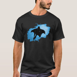 ウイングスーツのパラシュートジャンパーのためのブルーウィングスーツ Tシャツ