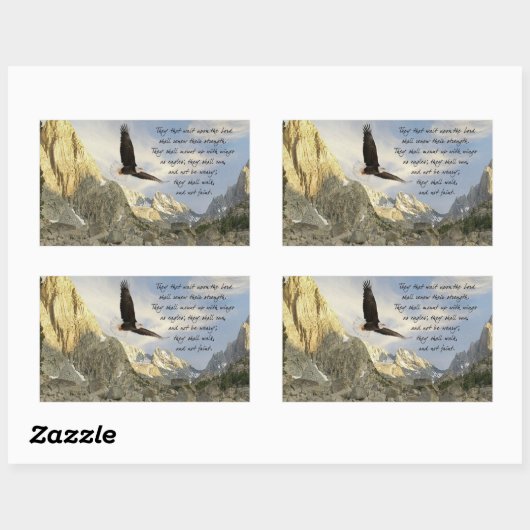 ウイングズアースイーグルイザヤ4o:31 長方形シール (シート)