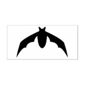 ウイングダウンシンプルシルエット形状を有す飛んでいるるこうもり ラバースタンプ (インプリント)