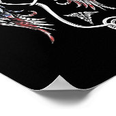 ウイングハートナース聴診器アメリカ国旗 ポスター (角)