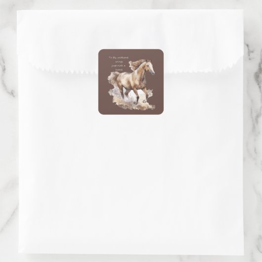 ウイングホースの愛のない日付のクリスマスフライ スクエアシール (バッグ)