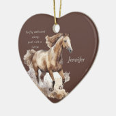 ウイングホースの愛のない日付のクリスマスフライ セラミックオーナメント (左)