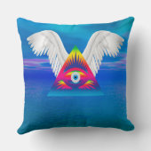 ウイング付きサードアイ装飾用クッション クッション (裏面)