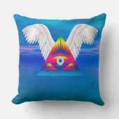 ウイング付きサードアイ装飾用クッション クッション (正面)