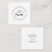 ウイング付きピグバーベキュー スクエア名刺 (正面/裏面)