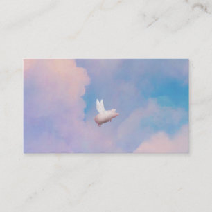 ウイング付き名刺を持つ豚 名刺