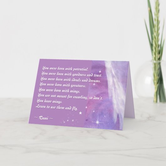 ウイング学を使用する(Rumi引用文) カード (正面)