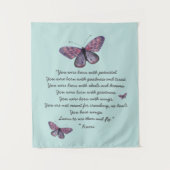 ウイング生まれルミ引用文蝶 タペストリー (正面)