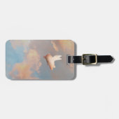 ウイング荷物タグ付き豚 ラゲッジタグ (正面横)