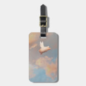 ウイング荷物タグ付き豚 ラゲッジタグ (正面縦)