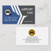 ウイング飛んでいる空港タクシー輸送 名刺 (正面/裏面)