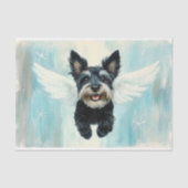 ウイング飛んでいるAU8デコップページ付きテリアパピードッグ 薄葉紙 (正面)