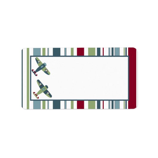 ウイング飛行機の郵送住所 シール (正面)