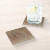 ウイング・オブ・金ゴールド・トンボ ガラスコースター (アングル)