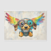 ウイングAV8デクページ付き可愛いスチームパンクダックスシュント 薄葉紙 (正面)