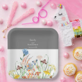 ウインソウワイルドフラワー結婚ズ紙プレート ペーパープレート (パーティー)