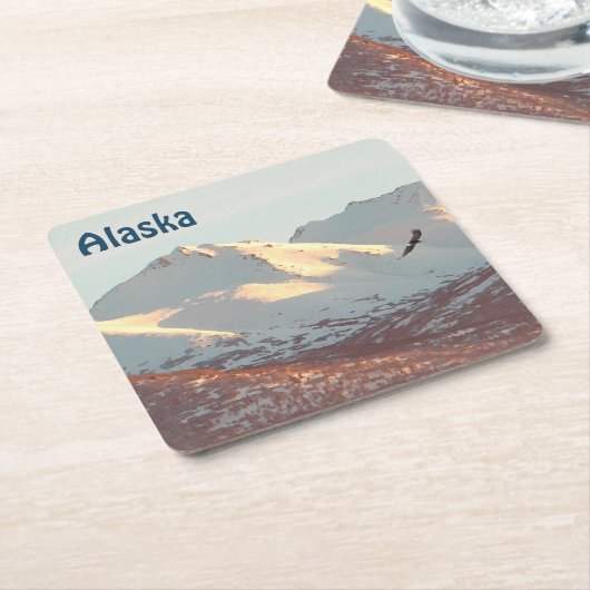 ウインターイーグル スクエアペーパーコースター (アングル)