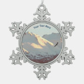 ウインターイーグル スノーフレークピューターオーナメント (正面)