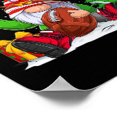 ウインターサッカー格言クリスマスforボーイズ・キッズ ポスター (角)