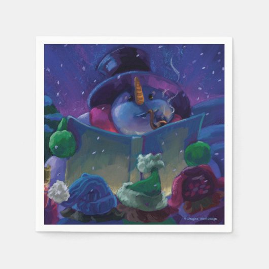 ウインタータイ読ム スタンダードカクテルナプキン (正面)