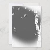 ウインターバーチツリーのデザインウェディング 招待状 (裏面)