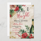 ウインターブライダルシャワーブランチ&バブルリークリスマス 招待状 (正面/裏面)