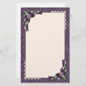 ウインタープラムポインセチア 便箋 (正面/裏面)