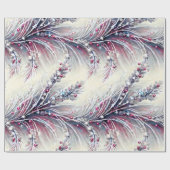 ウインターベリーエレガント&スノービーズクリスマスフローラ ラッピングペーパー (フラット)