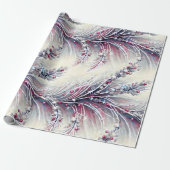 ウインターベリーエレガント&スノービーズクリスマスフローラ ラッピングペーパー (アンロールド)