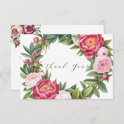 ウインターベリープリムローズ結婚フローラ サンキューカード (正面/裏面)