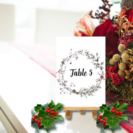 ウインターベリー素朴ボホ座席表 テーブルナンバー